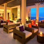 Blick aus der Sho Fee Bar im Hotel Doubletree by Hilton Resort & Spa Marjan Island in Ras al Khaimah.