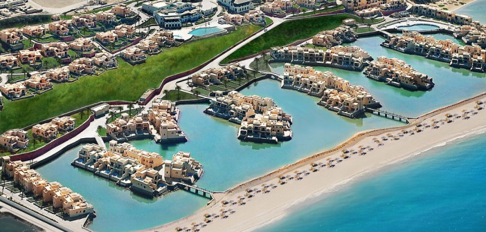 Luftaufnahme des Cove Rotana Resorts Ras al Khaimah