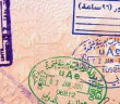 Reisepass mit verschiedenen Einreisestempel der Vereinigten Arabischen Emirate
